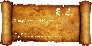 Rumpler Léda névjegykártya